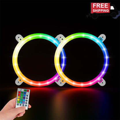 2 pcs Blinngo 16 Patterns RGB Cornhole Lights Set with Remote Control