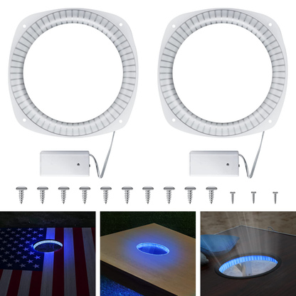 2 pcs Blinngo IML cornhole lights (stripe pattern shell)